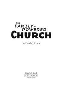 Imagen de portada: The Family-Powered Church 9781606084540