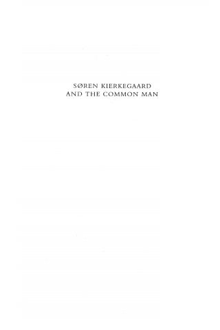 Imagen de portada: Soren Kierkegaard and the Common Man 9781606084663