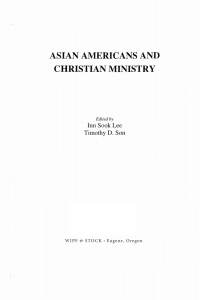 表紙画像: Asian Americans and Christian Ministry 9781606085462