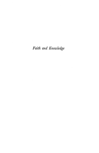 Cover image: Faith and Knowledge 9781606086964