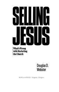 Imagen de portada: Selling Jesus 9781606088876