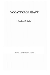 Cover image: Vocation of Peace 9781608990528