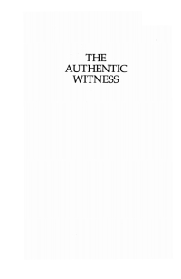 صورة الغلاف: The Authentic Witness 9781608992300
