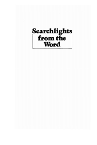 صورة الغلاف: Searchlights from the Word 9781608992911