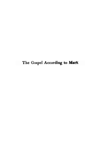 Imagen de portada: The Gospel According to Mark 9781608993000