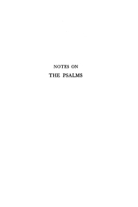 Imagen de portada: Notes on the Psalms 9781608993031