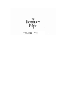 Cover image: The Westminster Pulpit vol. VII 9781608993161