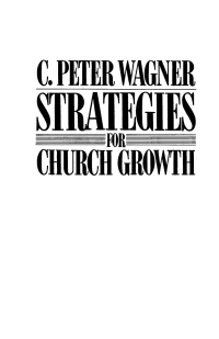 Imagen de portada: Strategies for Church Growth 9781608993819