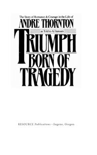 Imagen de portada: Triumph Born of Tragedy 9781608994083