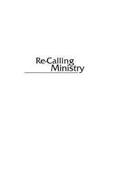 Imagen de portada: Re-Calling Ministry 9781608994465