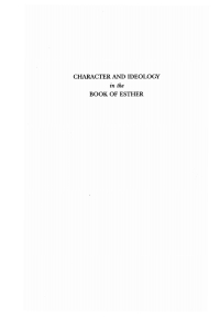 صورة الغلاف: Character and Ideology in the Book of Esther 9781608994953