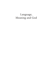 Cover image: Language, Meaning, and God 9781608996261