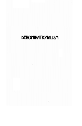 Imagen de portada: Denominationalism 9781608996254