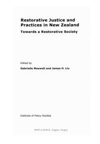 Omslagafbeelding: Restorative Justice and Practices in New Zealand 9781608999057