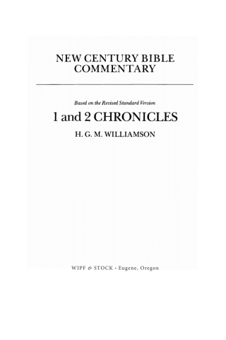 Titelbild: 1 and 2 Chronicles 9781608999170