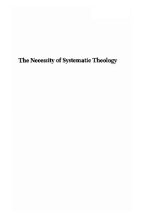 Imagen de portada: The Necessity of Systematic Theology 9781608999200