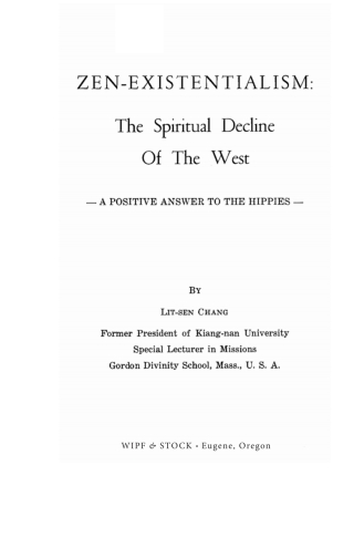 Cover image: Zen-Existentialism 9781608999187