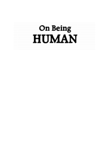 Cover image: On Being Human 9781608999743
