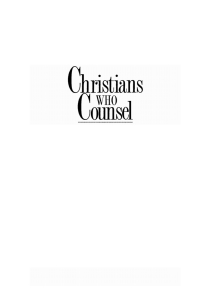 Imagen de portada: Christians Who Counsel 9781608999750