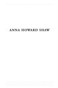 Cover image: Anna Howard Shaw, the Story of a Pioneer 9781610973458