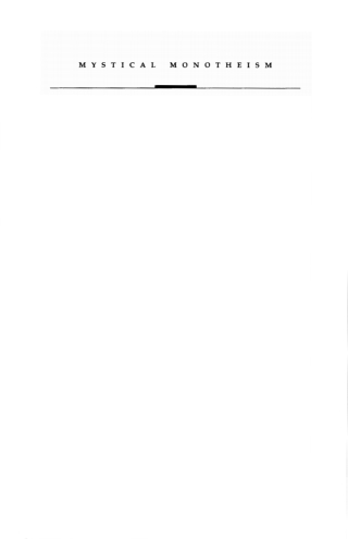 Imagen de portada: Mystical Monotheism 9781610970099