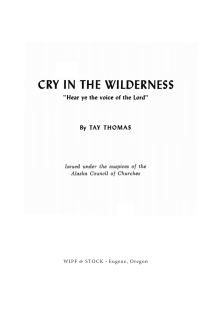 Imagen de portada: Cry in the Wilderness 9781610970372