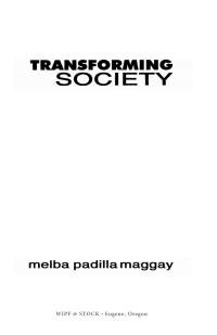 Imagen de portada: Transforming Society 9781610970402