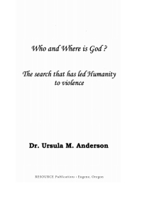 Imagen de portada: Who and Where Is God? 9781610970808