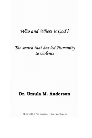Cover image: Who and Where Is God? 9781610970808