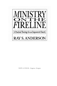 صورة الغلاف: Ministry on the Fireline 9781610972024