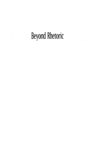 Cover image: Beyond Rhetoric 9781610972147