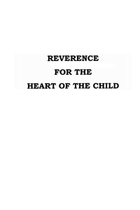 صورة الغلاف: Reverence for the Heart of the Child 9781610973984