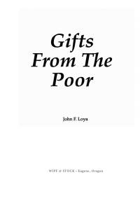 Cover image: Gifts from the Poor 9781610975568