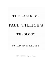 Imagen de portada: The Fabric of Paul Tillich's Theology 9781610975674