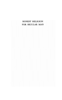 Cover image: Honest Religion for Secular Man 9781610975834