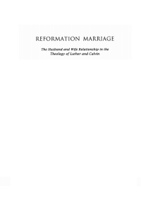 Cover image: Reformation Marriage 9781610976336