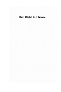 Cover image: Our Right to Choose 9781610976435