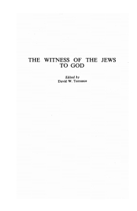 Omslagafbeelding: The Witness of the Jews to God 9781610976664