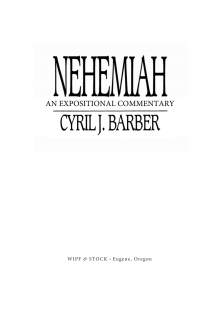 Cover image: Nehemiah 9781610977487
