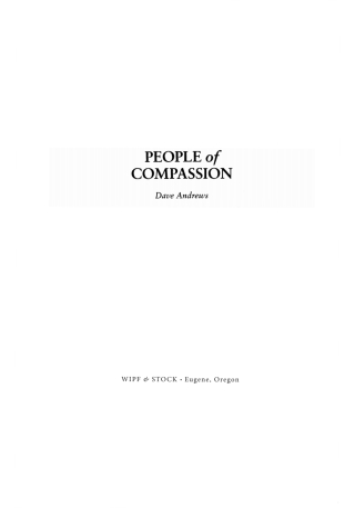 Cover image: People of Compassion 9781610978552
