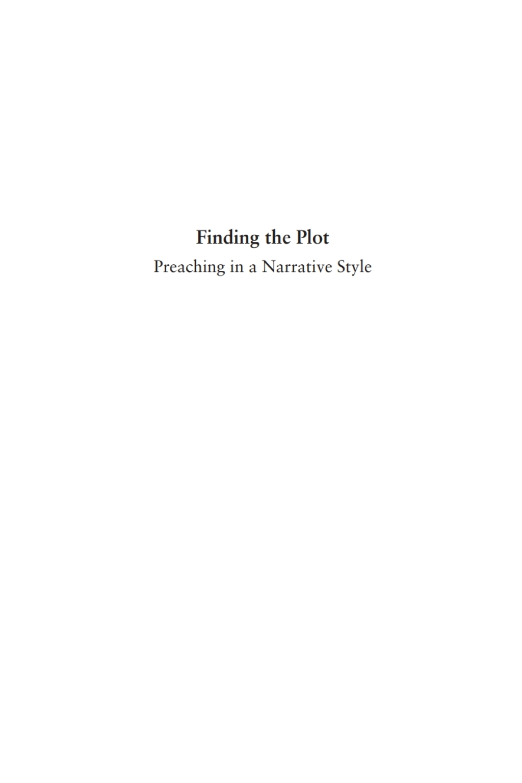 Finding the Plot (eBook)