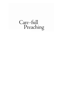 Cover image: Care-full Preaching 9781620320365