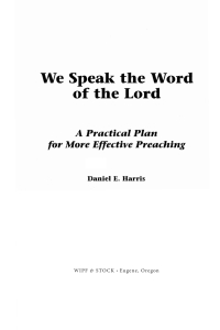 Cover image: We Speak the Word of the Lord 9781620320686