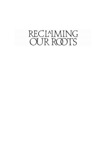 Cover image: Reclaiming Our Roots, Volume I 1st edition 9781620320761