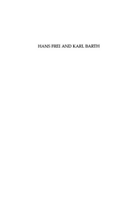 Imagen de portada: Hans Frei & Karl Barth 9781620323885