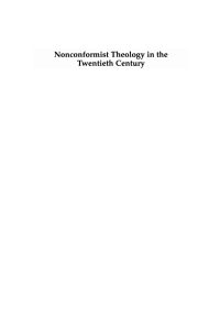 Cover image: Nonconformist Theology in the Twentieth Century 9781620324226