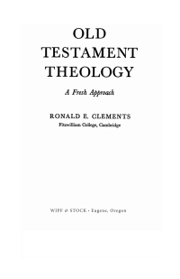Cover image: Old Testament Theology 9781620324578
