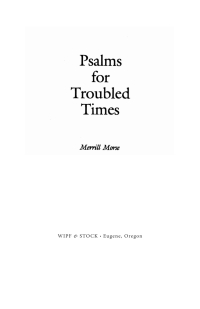 Cover image: Psalms for Troubled Times 9781620326404