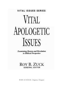 Imagen de portada: Vital Apologetic Issues 9781620327616