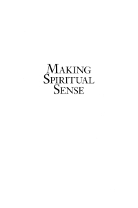 صورة الغلاف: Making Spiritual Sense 9781620328019